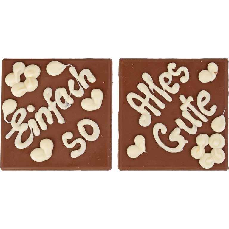 Spruchschokolade"Einfach so" & "Alles Gute" | Artikelnummer: AL3059A