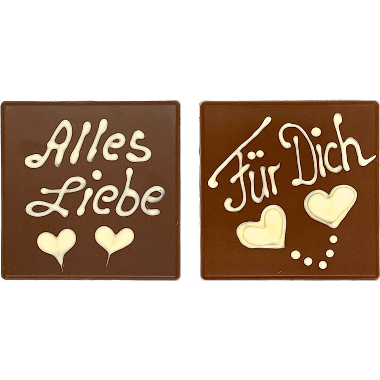 Spruchschokolade"Alles Liebe" & "Für Dich" | Artikelnummer: AL3059