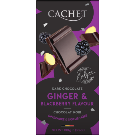 Cachet Dark Chocolate 57% - Ginger & Blackberry | Artikelnummer: CA21423