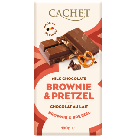 Cachet Milk Chocolate 31% - Brownie & Pretzel | Artikelnummer: CA22132