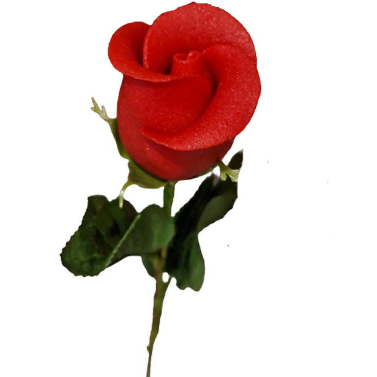 Rote Marzipanrose auf Stiel | Artikelnummer: FM3301