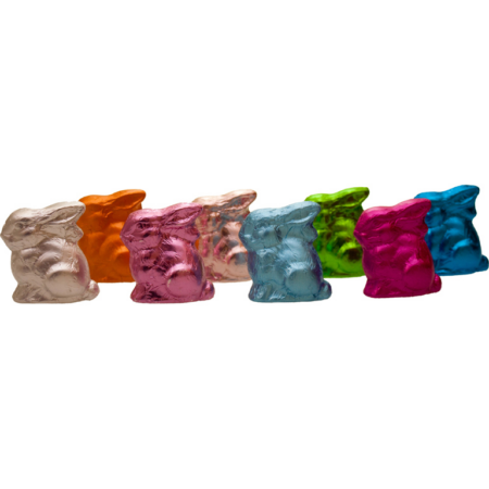 Mini-Sitzhase mit angelegten Ohren Stanniol | Artikelnummer: FS01254