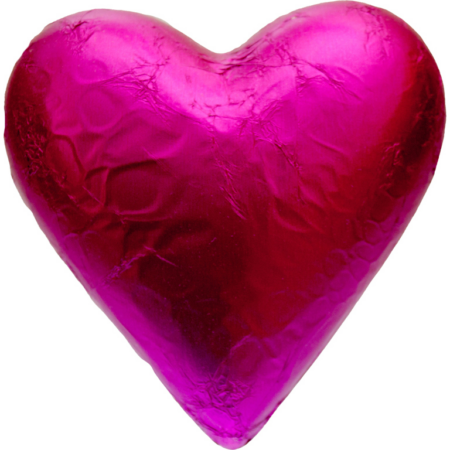 Herz Stanniol rot/rosa/pink 11x12 cm | Artikelnummer: FS14S