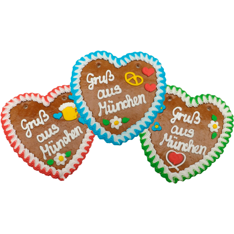 Lebkuchenherz ''Gruß aus München'' | Artikelnummer: FY011164W