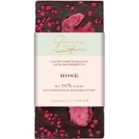 Edel-Zartbitter 70% - kandierte Rosenblütenblätter | Artikelnummer: GM11190