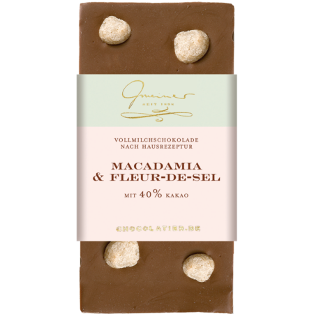 Edel-Vollmilch 40% - Macadamia & Fleur de Sel | Artikelnummer: GM11198