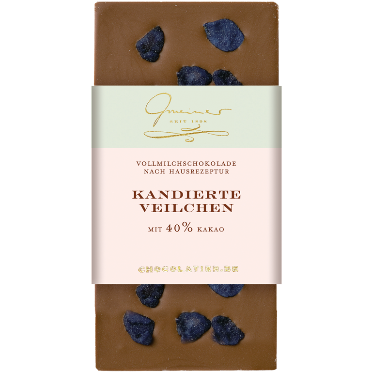 Edel-Vollmilch 40% - kandierte Veilchen | Artikelnummer: GM11203