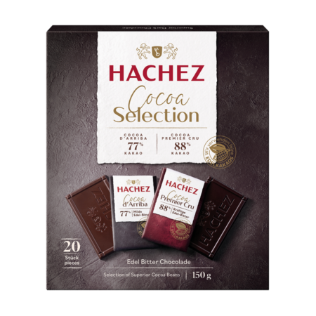 Hachez Cocoa Selection Klappenschachtel | Artikelnummer: HA013537