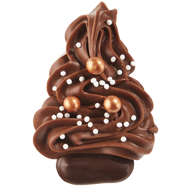 Relief Weihnachtsbäume Vollmilch dekoriert | Artikelnummer: IC7327