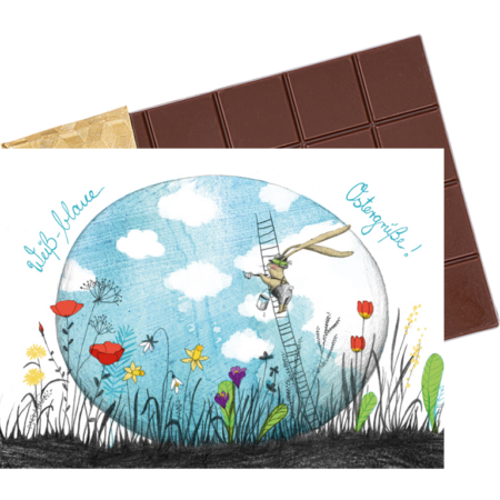 Vollmilch - Weiß-Blaue Ostergrüße (BIO)* | Artikelnummer: KR4351