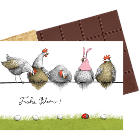 Vollmilch - Frohe Ostern Hühner (BIO)* | Artikelnummer: KR4352