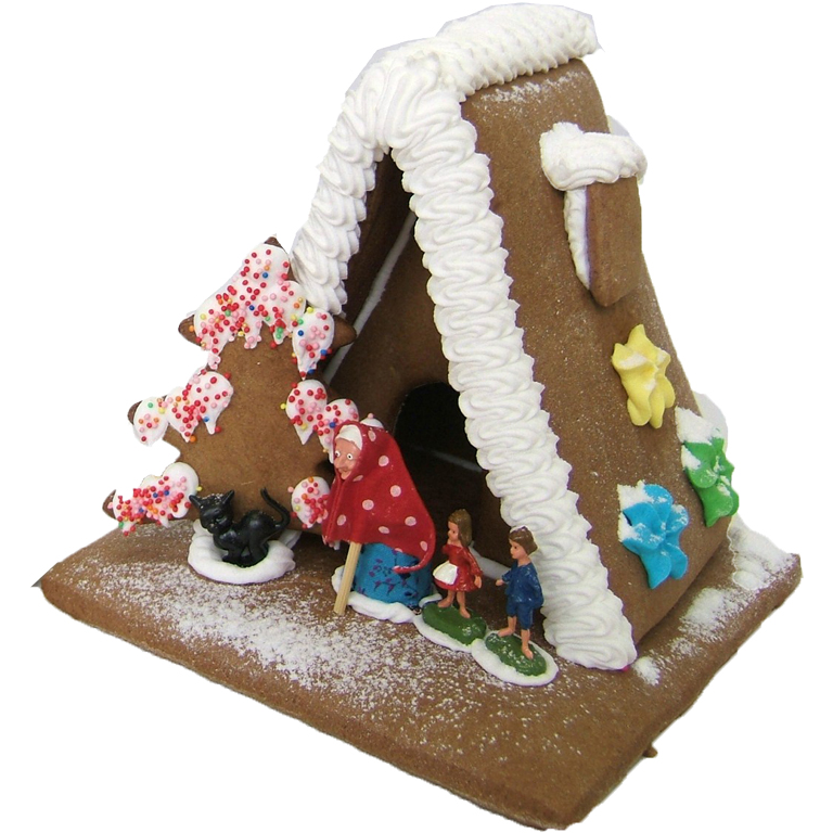 Lebkuchenhaus mit Plastik-Figuren | Artikelnummer: WO9711