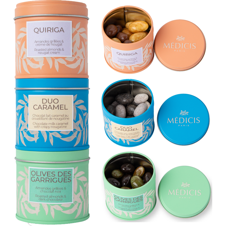 Box Man'am - Quiriga Almond; Olives des Garrigues & Duo Caramel | Artikelnummer: MD010661