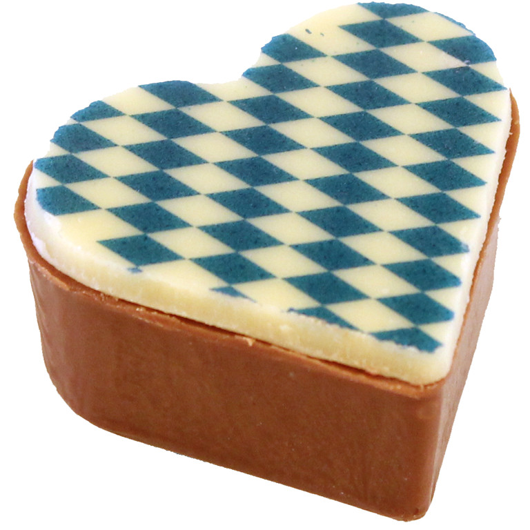 Herz-Praline Knuspernugat ''Bayern'' | Artikelnummer: ME205