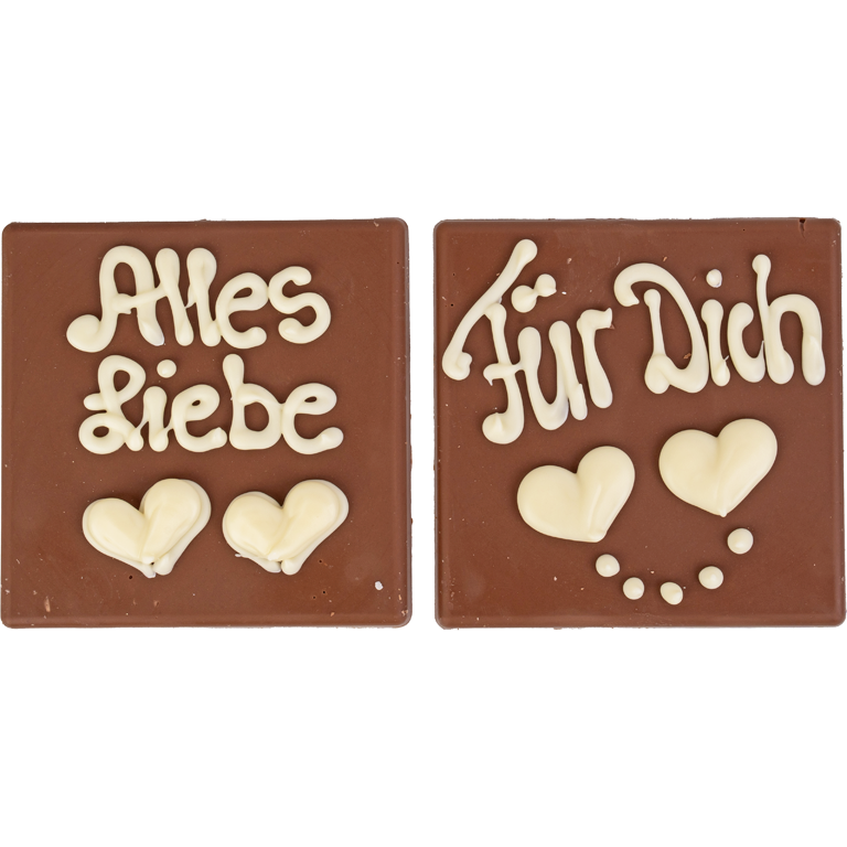 Spruchschokolade"Alles Liebe" & "Für Dich" | Artikelnummer: AL3059