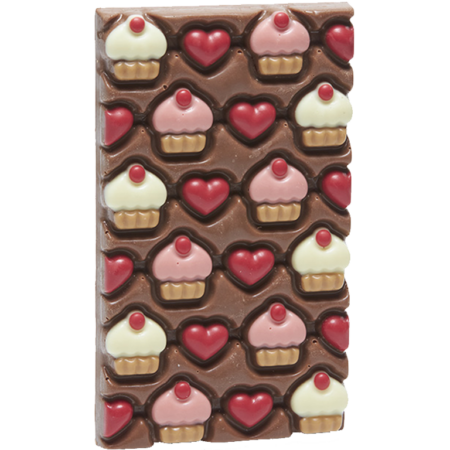 Schokoladentafel ''Herzen & Cupcakes'' | Artikelnummer: HC2410