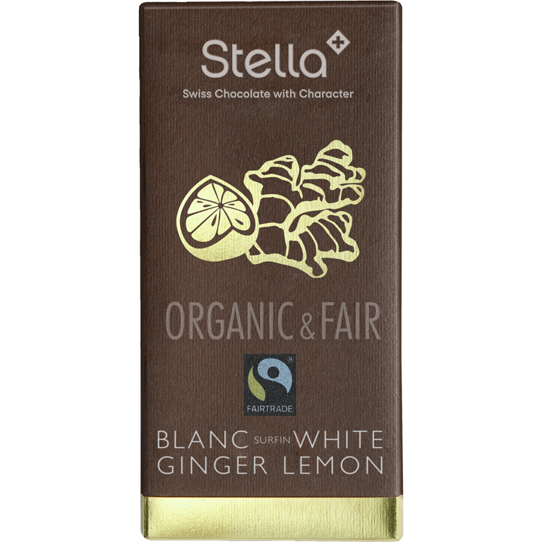 Chocolat Stella Bio&Fair - BLANC 33% Ginger & Lemon* | Artikelnummer: SE52469